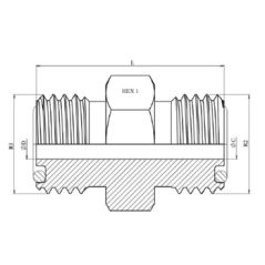 Adapteur ORFS male 1"11/16 - 1"7/16