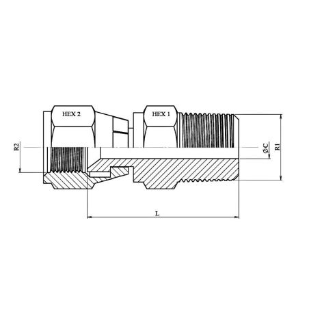 Adapteur - MCxFJ - 1/4" MC - FJ 9/16