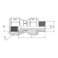 Adapteur - MBSP-FJ - 3/8" MBSP - FJ 1/2