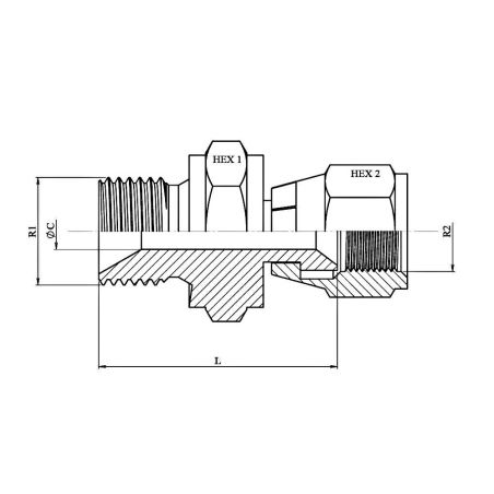 Adapteur - MBSPxFJ - 1/2" MBSP - 9/16" FJ