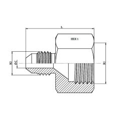 Réducteur Femelle fixe - FJ/MJ - FJ 1"7/8 - MJ 1"5/8