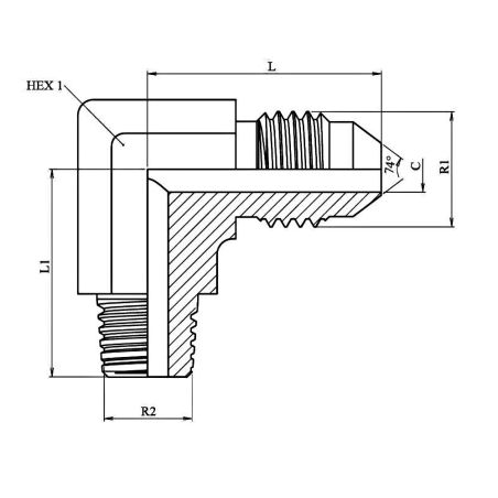 Coude 90° - MJxMC - 1/2 MJ - 1/8" MC
