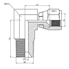 Coude 90° - FJ/MB - FJ 1/2 - MB 1/4"