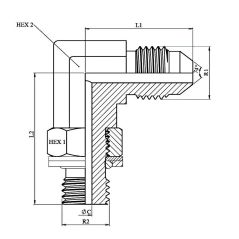 Coude Orientable 90º - MJ/MD - 1"5/16 MJ - M33x2 OR.
