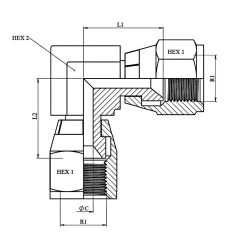 Coude égaux 90º - FJ/FJ - 7/8 FJ