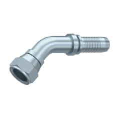Embout Femelle JIC 45° - Cone 74° - 7/16 - 20F - Ø Int. 9.71 mm - Ø Int. Tuyau - DN 4 mm - 3/16 DMH - 1