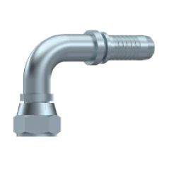 Embout Femelle JIC 90° - Cone 74° - 1/2 - 20F - Ø Int. 11.12 mm - Ø Int. Tuyau - DN 6 mm - 1/4 DMH - 1