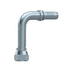 Embout Femelle JIC 90° Long - Cone 74° - 3/4 - 16F - Ø Int. 17.33 mm - Ø Int. Tuyau - DN 10 mm - 3/8 DMH - 1