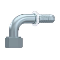 Embout femelle ORFS - 11/16 - 16 F - Ø 17.46 mm - Coude 90° - Ø Int. tuyau 6 mm - 1/4 DMH - 1