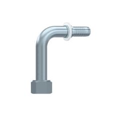 Embout femelle ORFS - 9/16 - 18 F - Ø 14.28 mm Long - Coude 90° - Ø Int. tuyau 6 mm - 1/4 DMH - 1