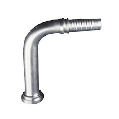 Embout à bride 90° long - 6000 PSI -  3/4 DN  41 - Ø Int. tuyau 19 mm - 3/4 - B 100 mm DMH - 1
