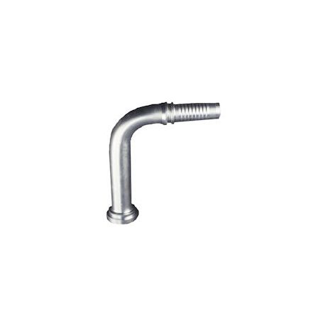 Embout à bride 90° long - 6000 PSI -  1" DN  48 - Ø Int. tuyau 19 mm - 3/4 - B 140 mm DMH - 1