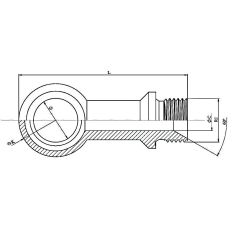 banjo Ø 3/8 MBSP (17 mm) - hydraulique prolongé - filetage male 3/8 BSP (17 mm)