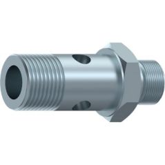 vis Ø 1/2 BSP (21 mm) - creuse simple hydraulique reduit pour banjo 3/4 (27 mm) DICSA - 1