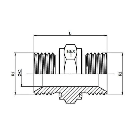 Adapteur Male - Male - avec joint - 3/4" MBSP -3/4" MBSP