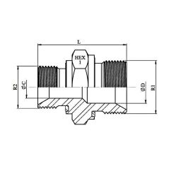 Réduction Male - Male - avec joint - 1/4" MBSP - 3/8" MBSP