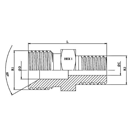 Réducteur Male - Male - 1/2" MBSP - 3/4" MC