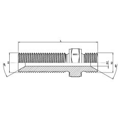 Passe-Cloison Male - Male - non équipé - 3/8" MBSP -3/8" MBSP