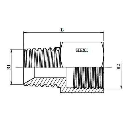 Prolongateur Male -Femelle gaz fixe - 3/4" MG - 3/4" FG