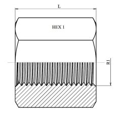 Manchon Femelle - Femelle Hexagonal - 3/4" FG - 3/4" FG