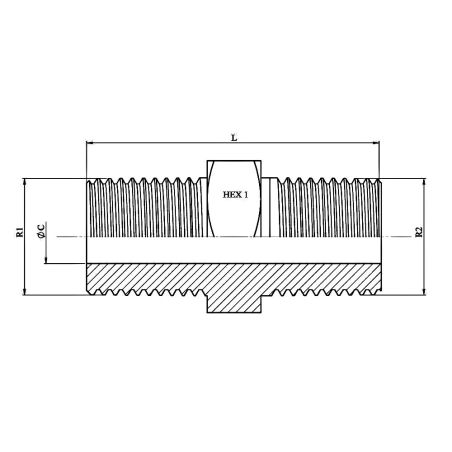 Adapteur Male - Male - 3/4" MC - 3/4" MC