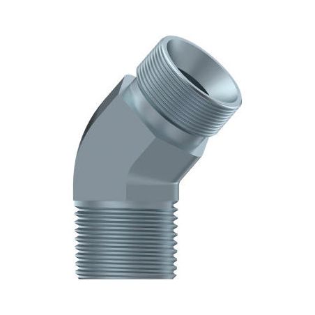 Coude 45º - Male MBSP (60º) - MNPT (60º) - 3/4" MBSP - 3/4" NPT DICSA - 1