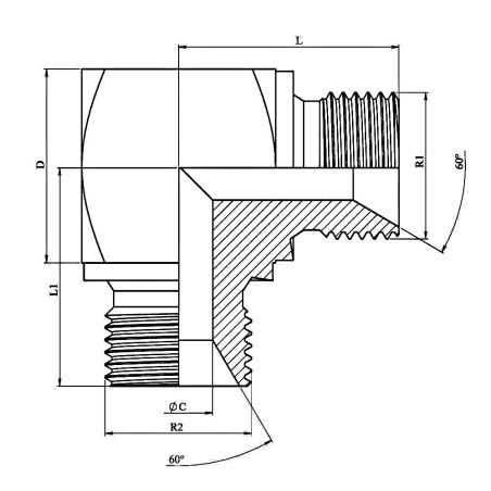 Coude 90º - Male - Male - 1" MBSP - 1" MBSP