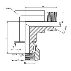 Coude 90º - Male - femelle tournante FBSPt -forgé - 3/4" MBSP - 3/4" FBSP