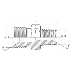 Réducteur Male - Male - 1/4" BSP - 3/8" MB NPT