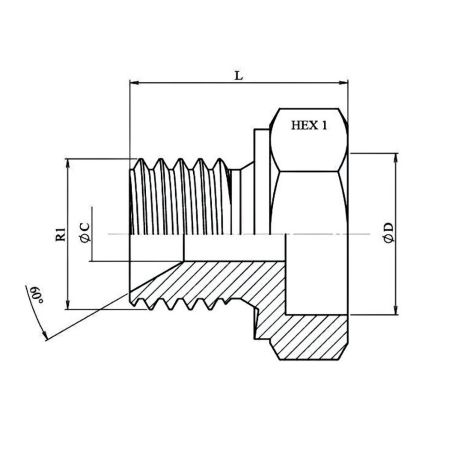 Mamelon hex. à souder int. SW - 2" BSP