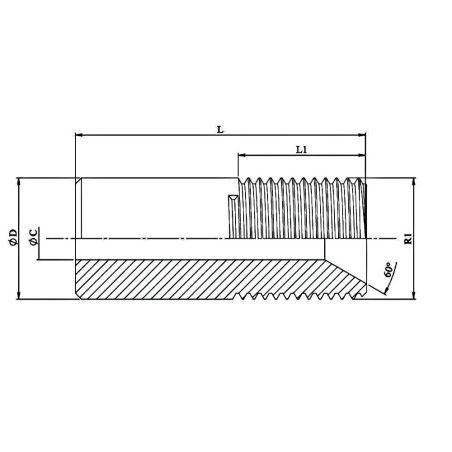 Embout mâle lisse à souder - 3/4" BSP