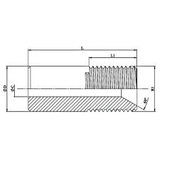 Embout mâle lisse à souder - 1"1/4 BSP