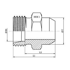 Mamelon hexag. à souder non équipé ø 12 s