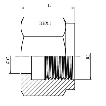 Ecrou BSP pour Collet à souder 60º (BW) - 1" BSP
