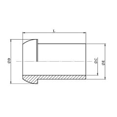 Collet à souder sans guide - 3/4" BSP - DN 3/4"