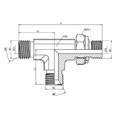 Té égal Male - Male - Male Orientable forgé -1" MBSP - 1" MBSP - 1" MG OR