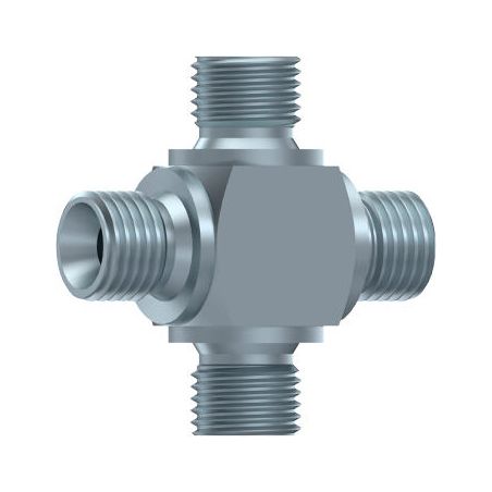 Croix égale male BSP Bloc - 3/8" MBSP x 4 DICSA - 1