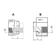 Bouchon Femelle Tournante - 1" BSP