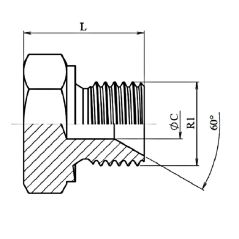 Bouchon Mâle Héxagonal Métrique - M12X1.5