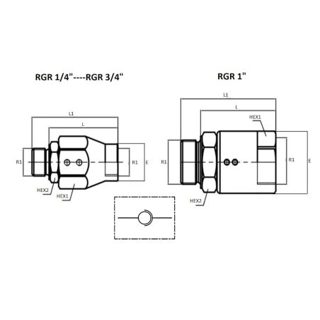 Raccord tournant droit 3/4" BSP