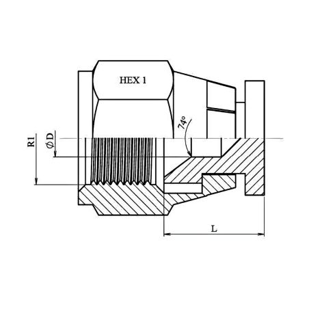Bouchon Femelle JIC - BFJ 1/2