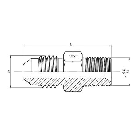 Adapteur - MBxMJ - 1/2" MB - 1"1/16 MJ