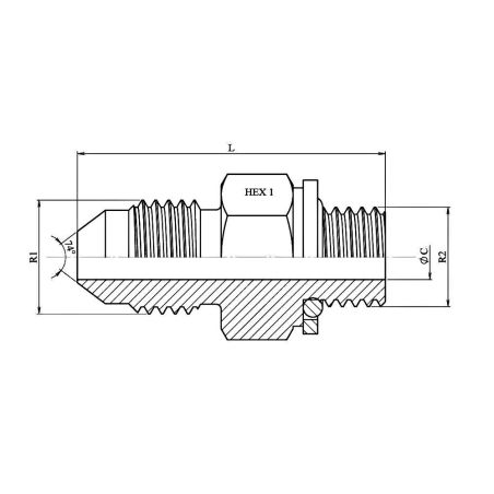 Adapteur - MJ/MG - MJ 7/16 - 1/4" MG Cyl.