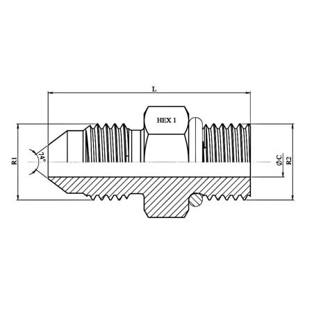 Adapteur - MJ/MS - 1"5/16 MJ - 1"5/8 MS UNF