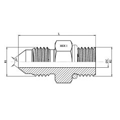 Adapteur - MJ/MS - 7/16 MJ - 1/2 MS UNF