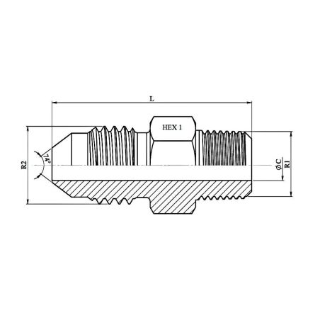 Adapteur - MCxMJ - 3/8" MC - 7/8 MJ