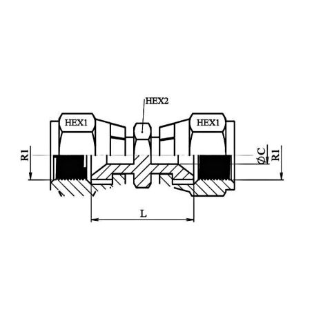 Union double Femelle tournante - FJ/FJ - FJ 3/4