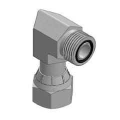 Coude 90º ORFS - femelle tournant 9/16" - male 9/16"