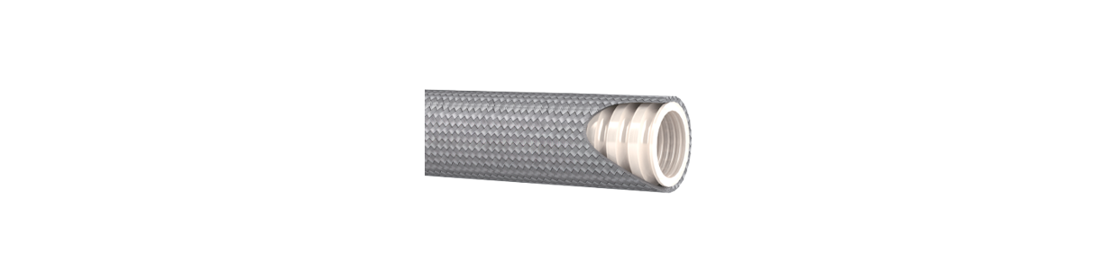 Tuyaux Hydrauliques en PTFE – Tresse Inox, Lisse ou Convoluté – Normes SAE 100 R14
