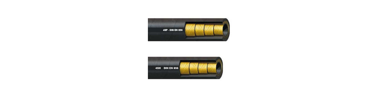 Tuyaux Hydrauliques 4 Nappes Acier – Ultra Haute Pression R9R / 4SP / 4SH – Normes EN 856 / SAE 100